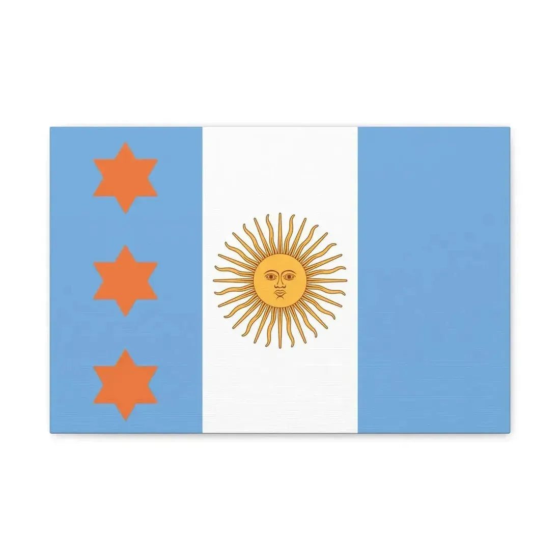 Flag of Argentine Teniente General 1894 to 1904 - Canvas Wall Art - The Sticker Space