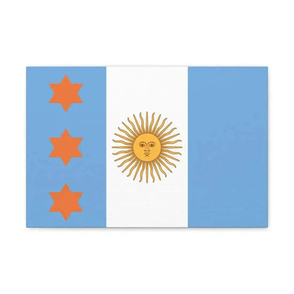 Flag of Argentine Teniente General 1894 to 1904 - Canvas Wall Art - The Sticker Space