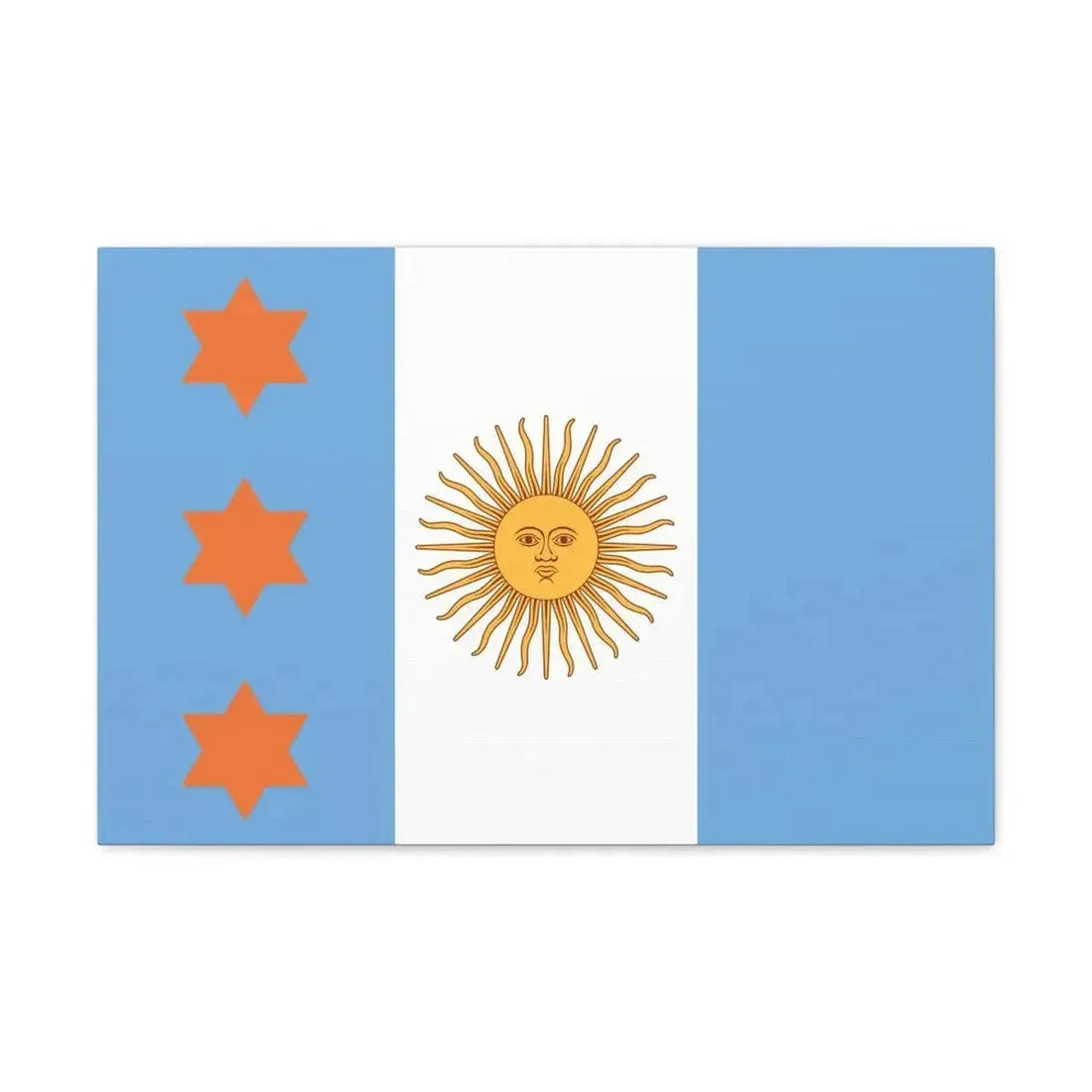 Flag of Argentine Teniente General 1894 to 1904 - Canvas Wall Art - The Sticker Space