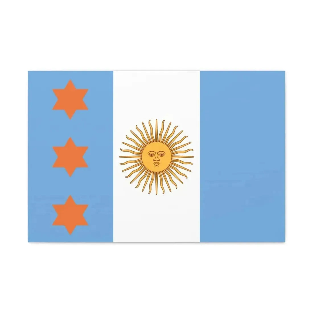Flag of Argentine Teniente General 1894 to 1904 - Canvas Wall Art - The Sticker Space