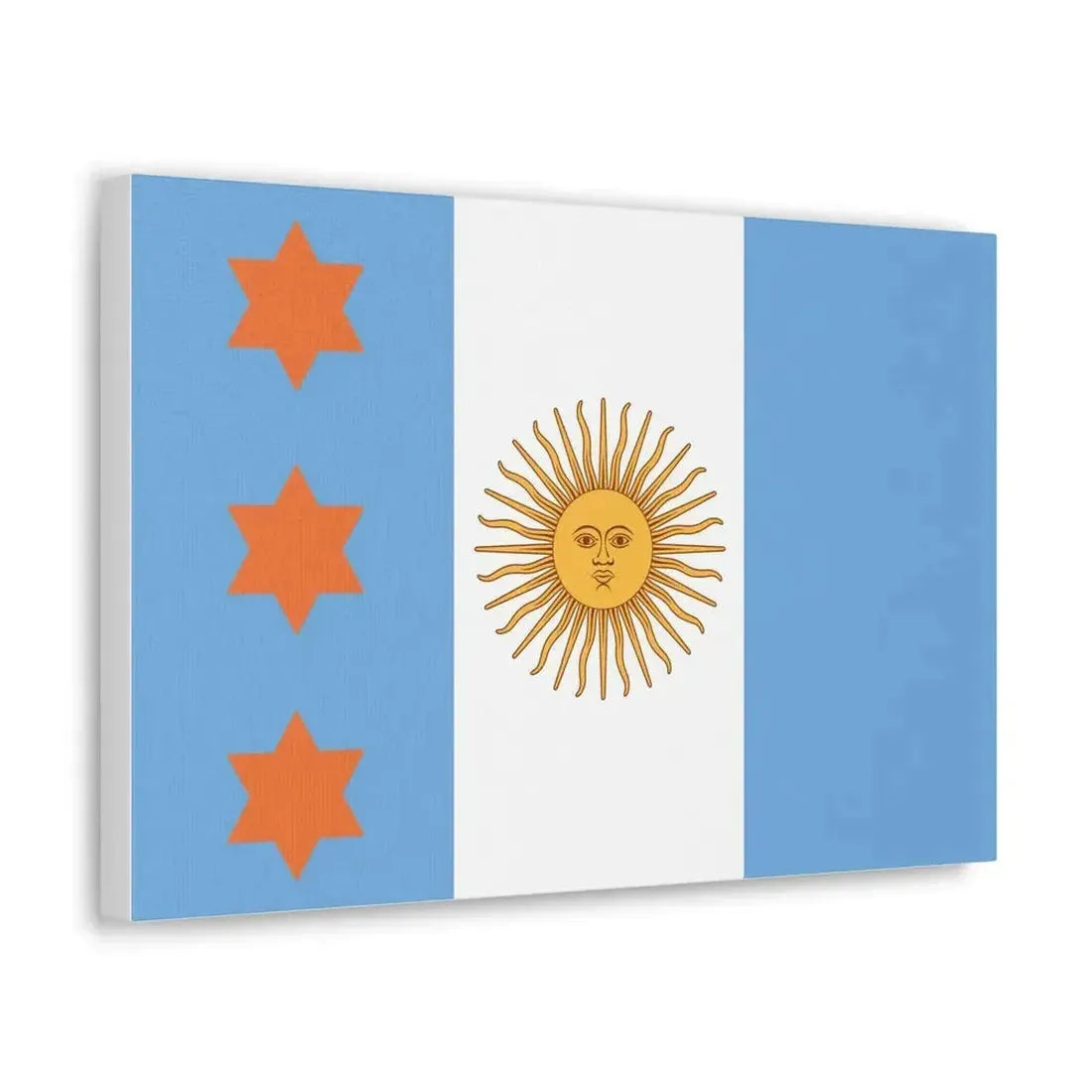 Flag of Argentine Teniente General 1894 to 1904 - Canvas Wall Art - The Sticker Space