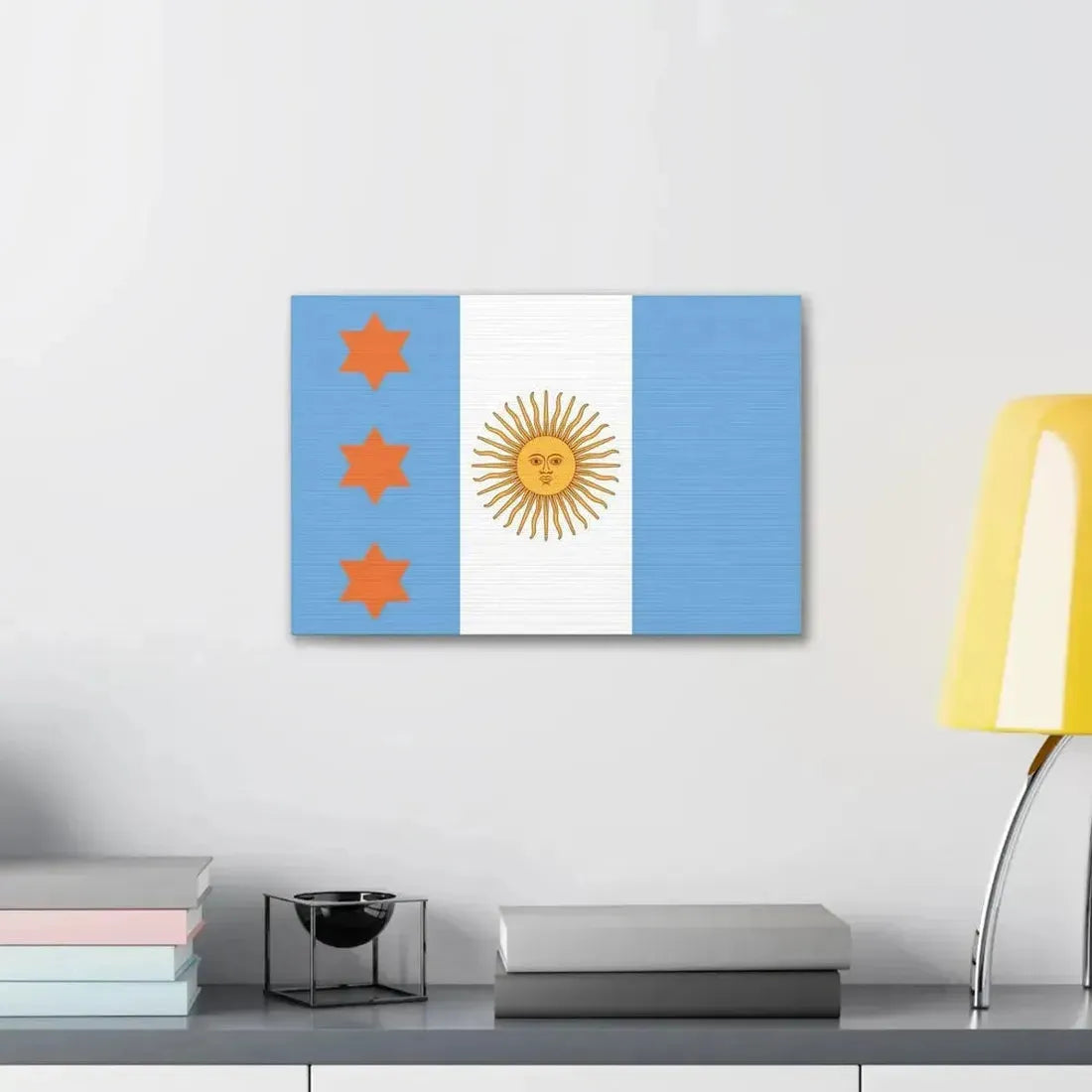 Flag of Argentine Teniente General 1894 to 1904 - Canvas Wall Art - The Sticker Space