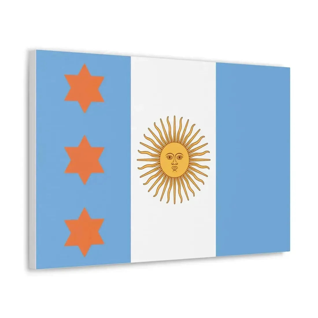 Flag of Argentine Teniente General 1894 to 1904 - Canvas Wall Art - The Sticker Space