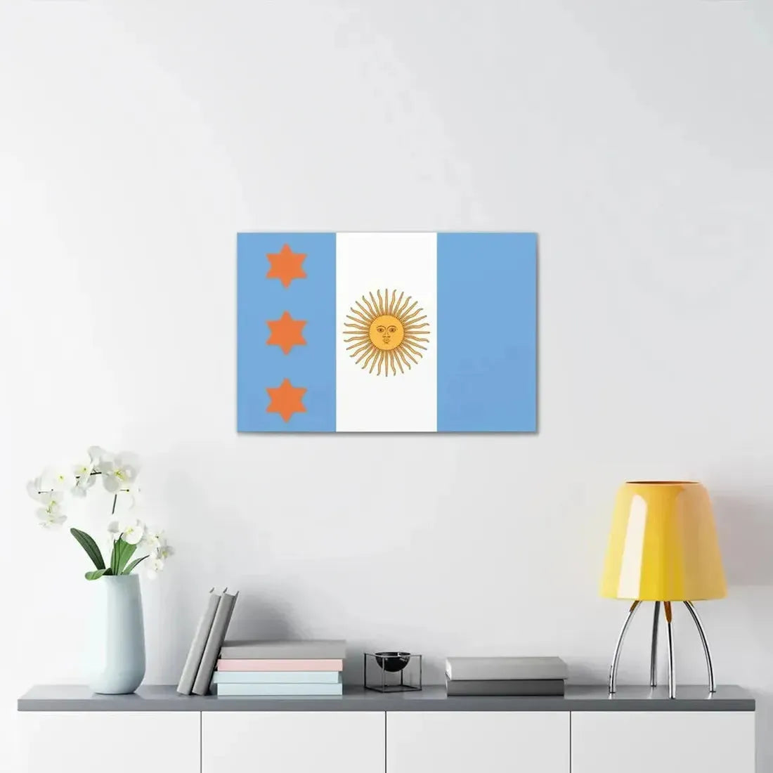 Flag of Argentine Teniente General 1894 to 1904 - Canvas Wall Art - The Sticker Space