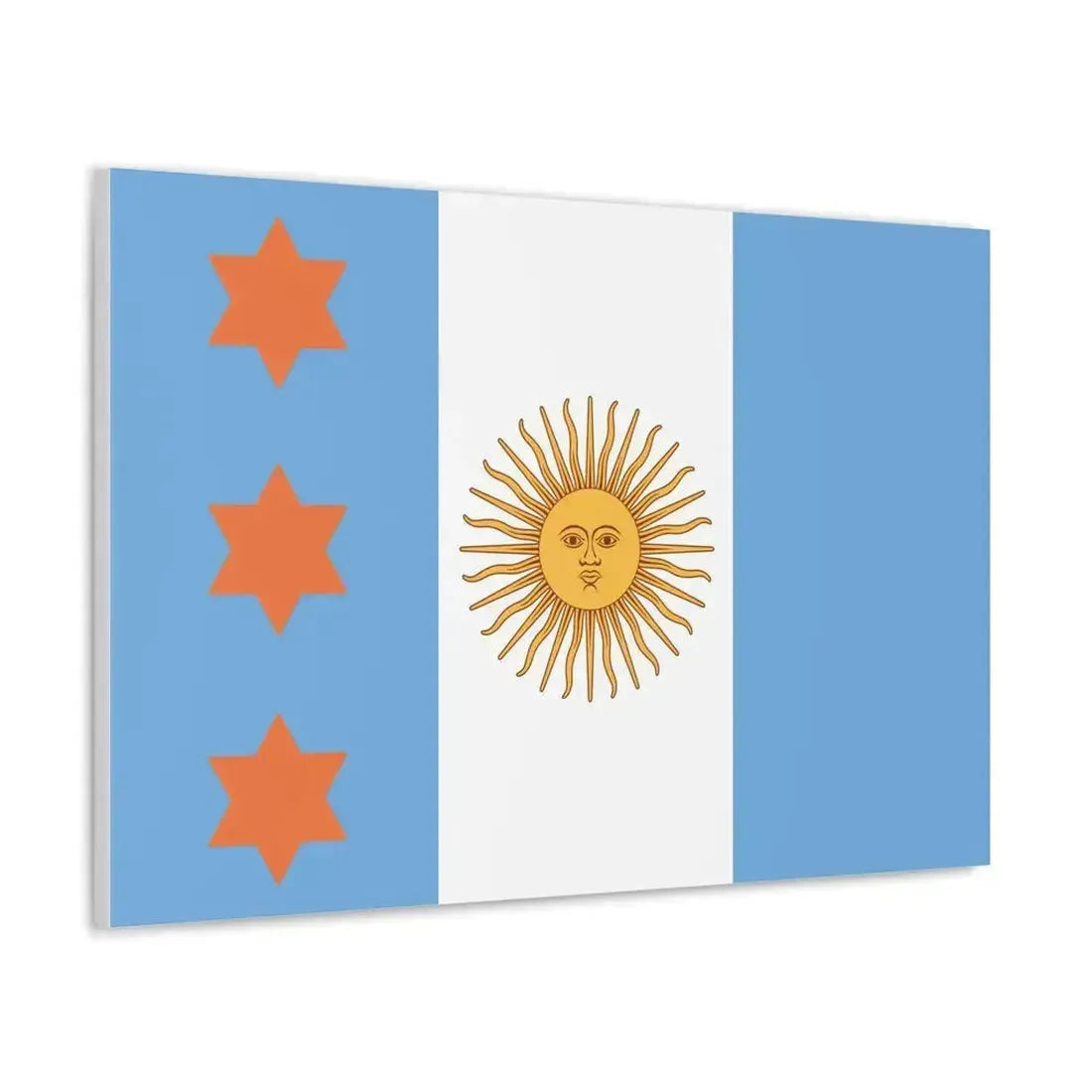 Flag of Argentine Teniente General 1894 to 1904 - Canvas Wall Art - The Sticker Space