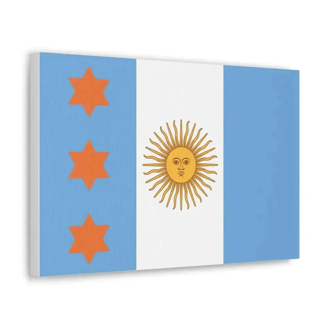 Flag of Argentine Teniente General 1894 to 1904 - Canvas Wall Art - The Sticker Space