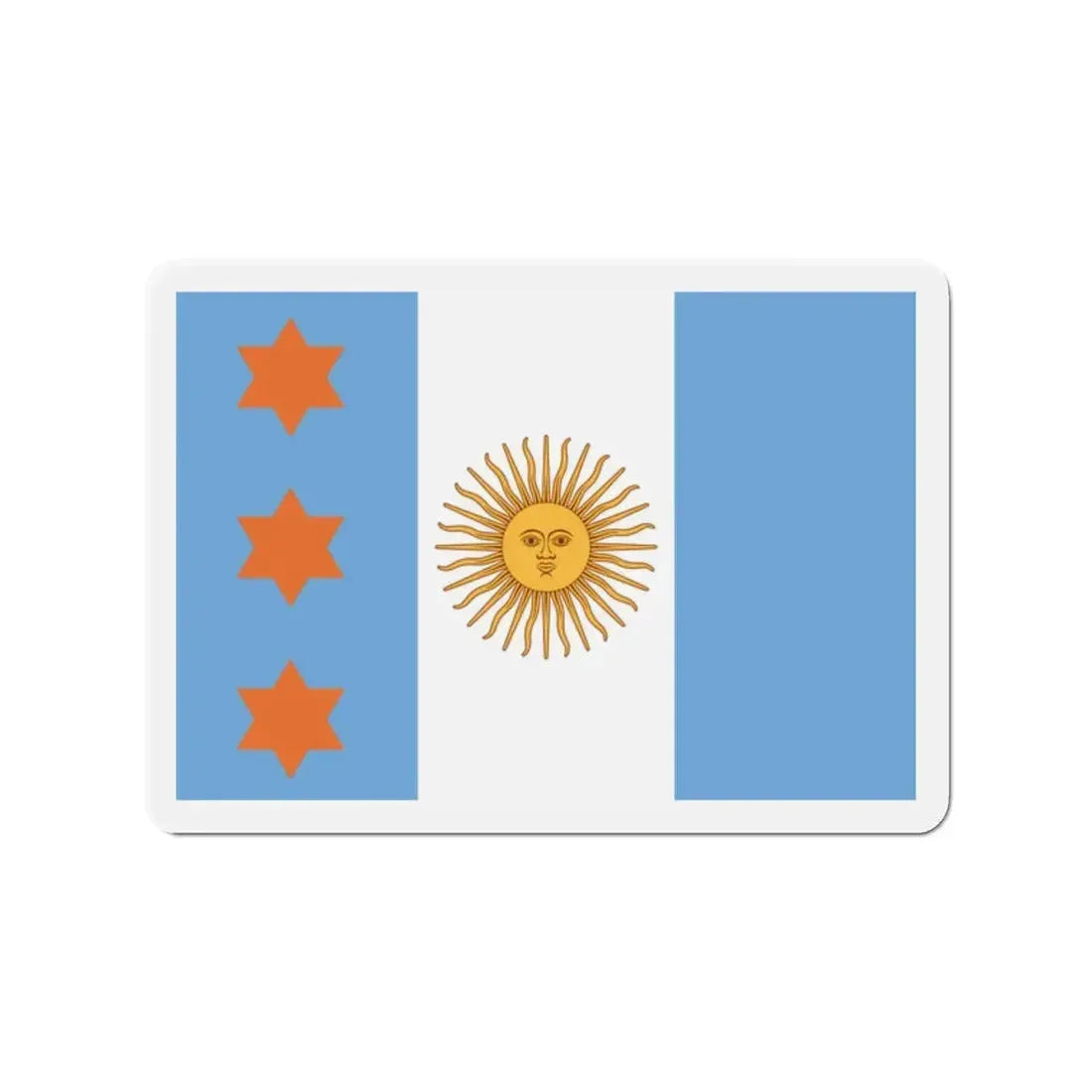 Flag of Argentine Teniente General 1894 to 1904 - Refrigerator Magnet 2 Inch - The Sticker Space