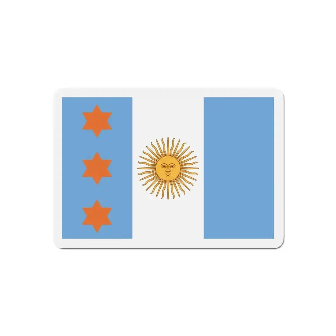 Flag of Argentine Teniente General 1894 to 1904 - Refrigerator Magnet 3 Inch - The Sticker Space