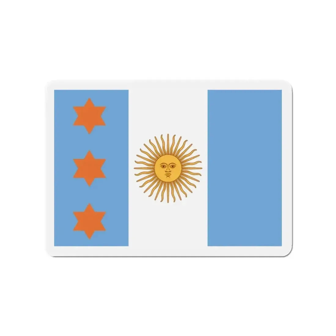 Flag of Argentine Teniente General 1894 to 1904 - Refrigerator Magnet - The Sticker Space