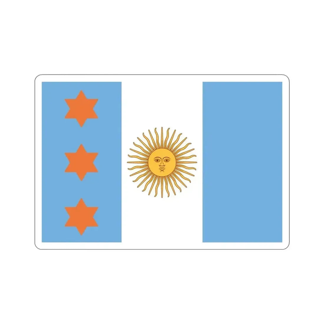 Flag of Argentine Teniente General 1894 to 1904 STICKER Vinyl Die-Cut Decal - The Sticker Space