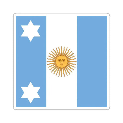 Flag of Argentine Vice Admiral 1894-1904 (Argentina) STICKER Vinyl Kiss-Cut Decal 2 Inch White - The Sticker Space