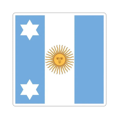 Flag of Argentine Vice Admiral 1894-1904 (Argentina) STICKER Vinyl Kiss-Cut Decal 6 Inch White - The Sticker Space