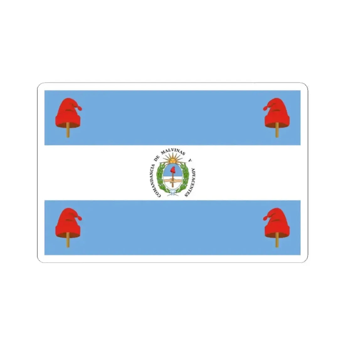 Flag of Argentinian Malvines (Argentina) STICKER Vinyl Kiss-Cut Decal 2 Inch White - The Sticker Space