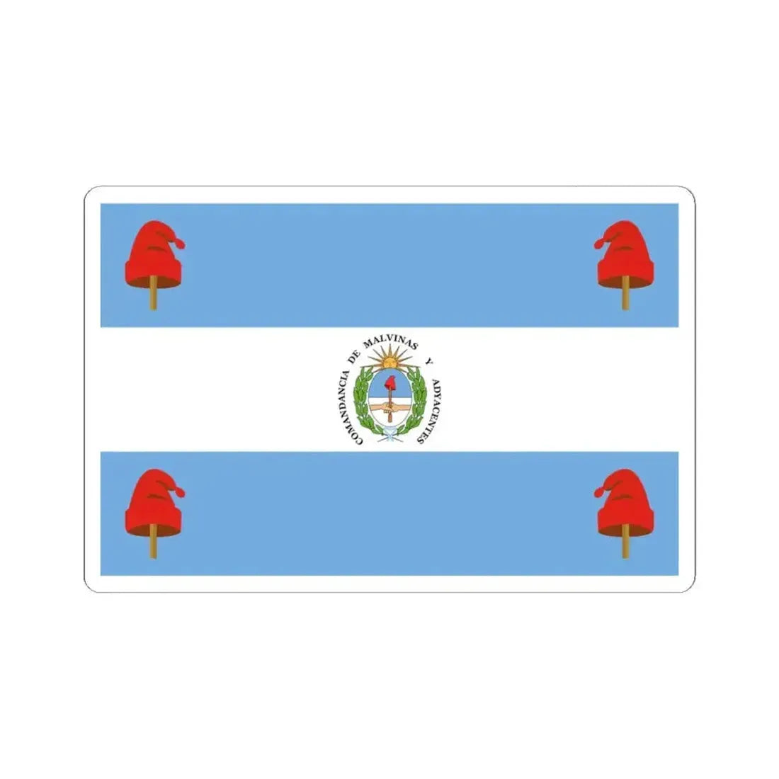 Flag of Argentinian Malvines (Argentina) STICKER Vinyl Kiss-Cut Decal 3 Inch White - The Sticker Space