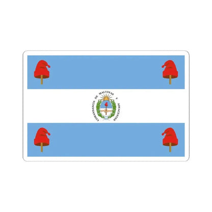 Flag of Argentinian Malvines (Argentina) STICKER Vinyl Kiss-Cut Decal 3 Inch White - The Sticker Space