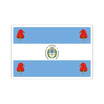 Flag of Argentinian Malvines (Argentina) STICKER Vinyl Kiss-Cut Decal 4 Inch White - The Sticker Space
