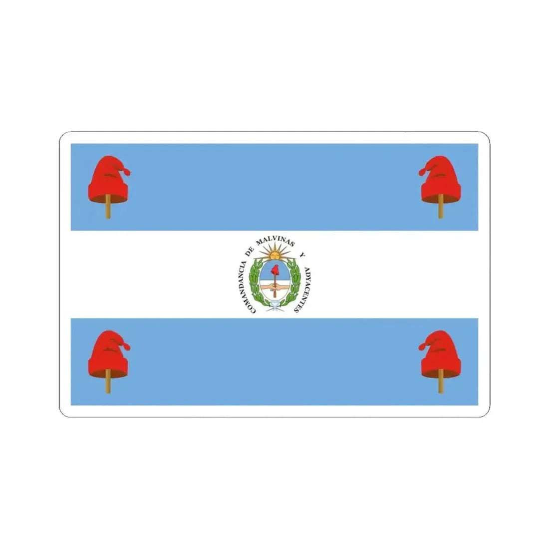 Flag of Argentinian Malvines (Argentina) STICKER Vinyl Kiss-Cut Decal 6 Inch White - The Sticker Space