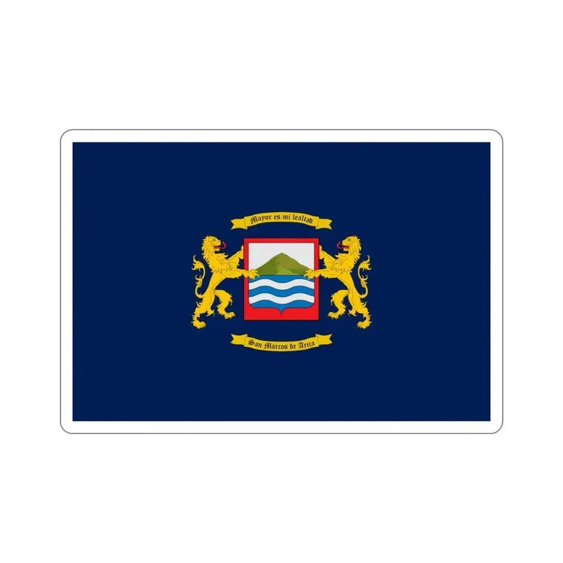 Flag of Arica Chile STICKER Vinyl Die-Cut Decal 4 Inch - The Sticker Space