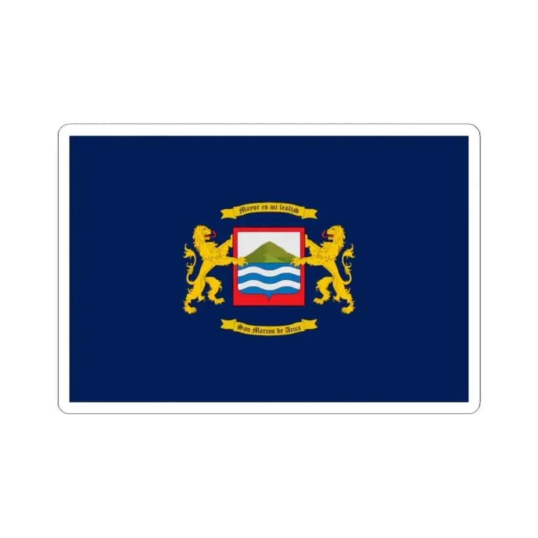 Flag of Arica Chile - STICKER Vinyl Kiss-Cut Decal 2 Inch White - The Sticker Space