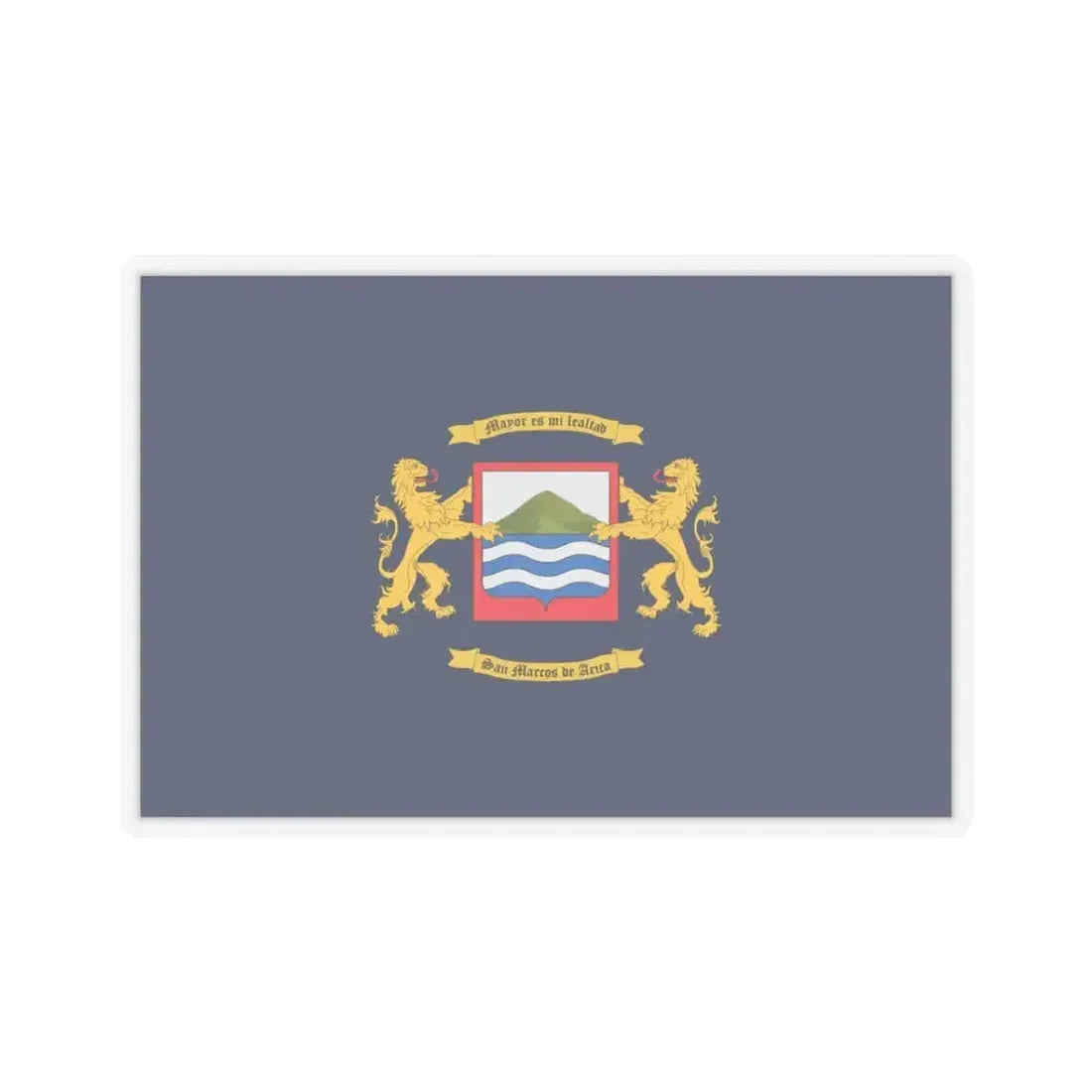 Flag of Arica Chile - STICKER Vinyl Kiss-Cut Decal 3 Inch Transparent - The Sticker Space