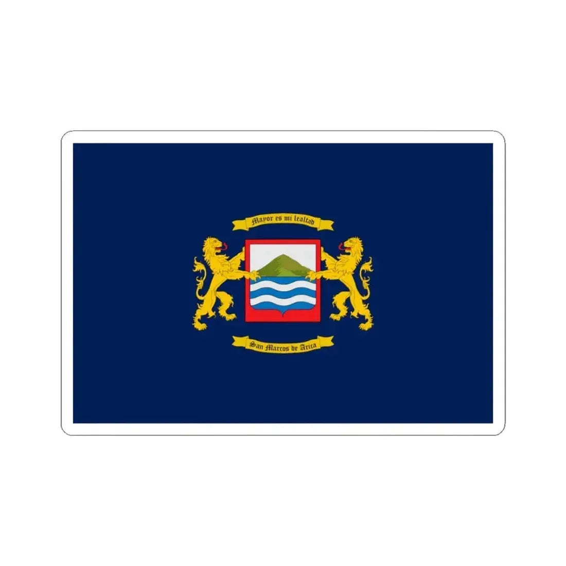 Flag of Arica Chile - STICKER Vinyl Kiss-Cut Decal 3 Inch White - The Sticker Space