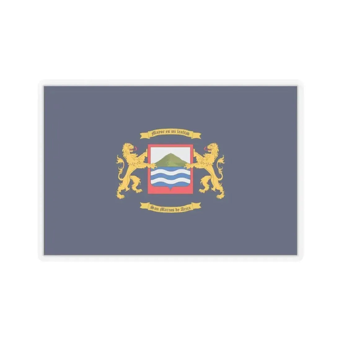 Flag of Arica Chile - STICKER Vinyl Kiss-Cut Decal 4 Inch Transparent - The Sticker Space