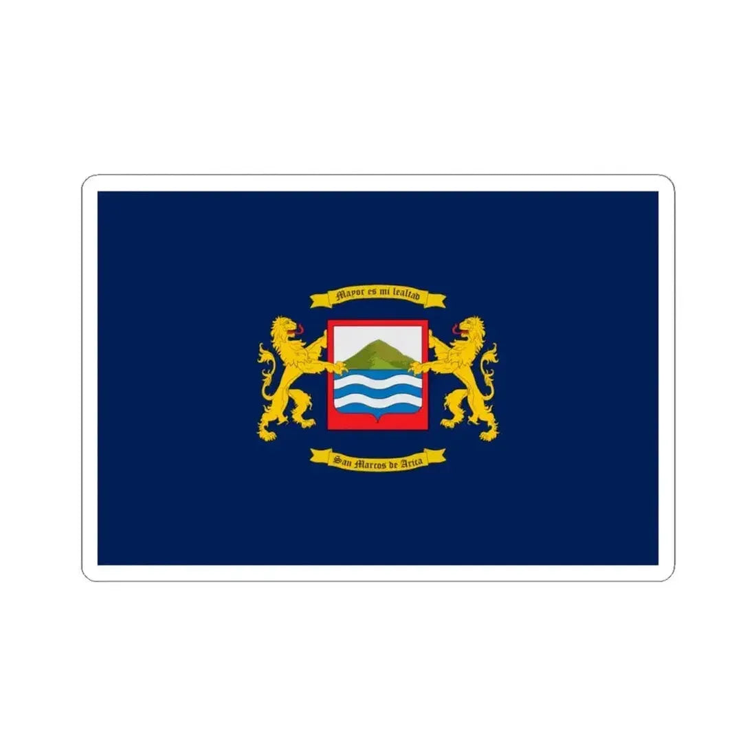 Flag of Arica Chile - STICKER Vinyl Kiss-Cut Decal 4 Inch White - The Sticker Space