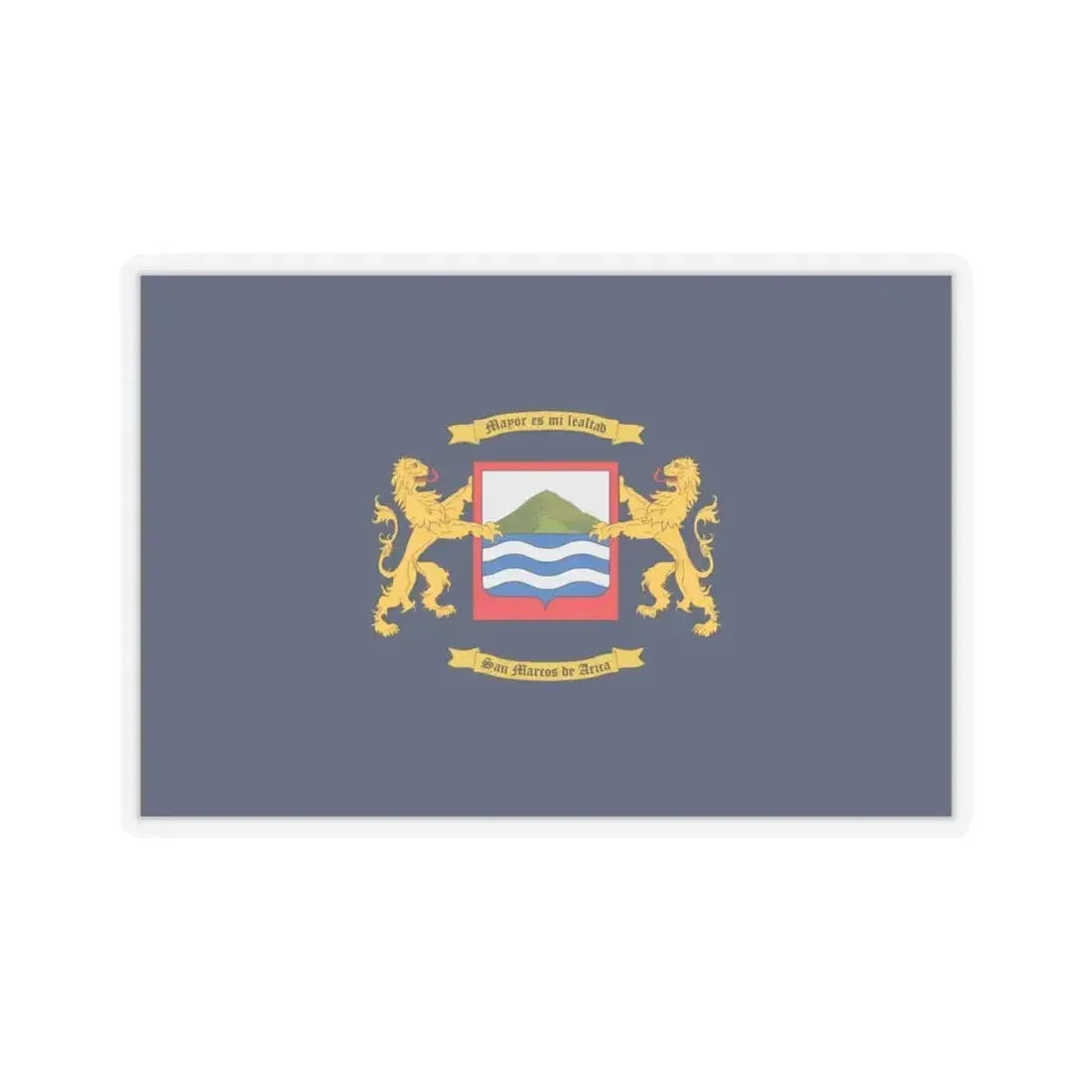 Flag of Arica Chile - STICKER Vinyl Kiss-Cut Decal 6 Inch Transparent - The Sticker Space