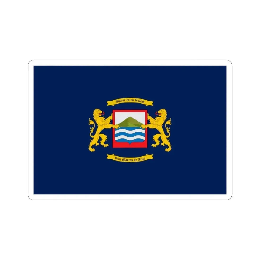 Flag of Arica Chile - STICKER Vinyl Kiss-Cut Decal 6 Inch White - The Sticker Space