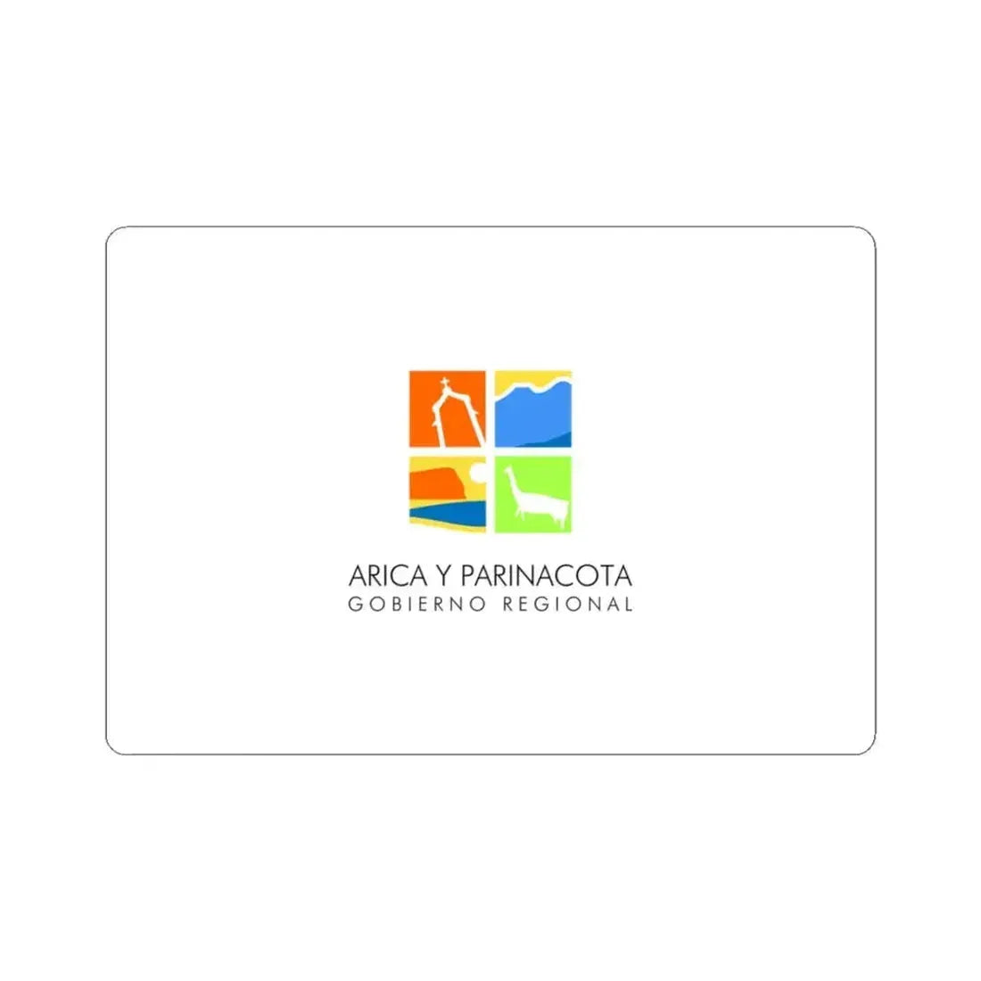 Flag of Arica y Parinacota Chile (Chile) STICKER Vinyl Kiss-Cut Decal 3 Inch White - The Sticker Space