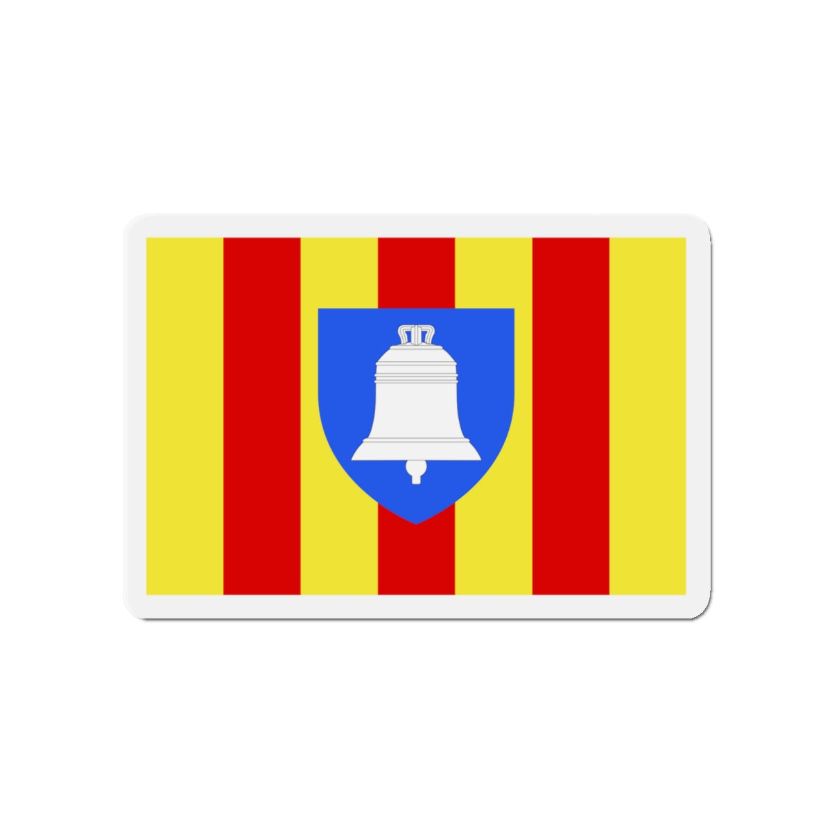 Flag of Ariège France 2 - Die-Cut Magnet-4" x 4"-The Sticker Space