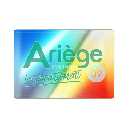 Flag of Ariège France Holographic STICKER Die-Cut Vinyl Decal 3 Inch - The Sticker Space