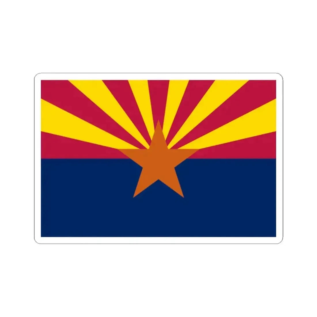 Flag of Arizona 3-2 (United States) STICKER Vinyl Kiss-Cut Decal 2 Inch White - The Sticker Space