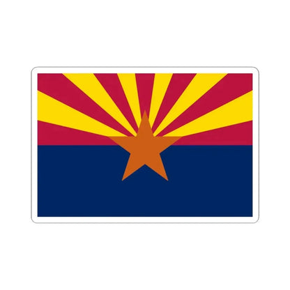 Flag of Arizona 3-2 (United States) STICKER Vinyl Kiss-Cut Decal 4 Inch White - The Sticker Space
