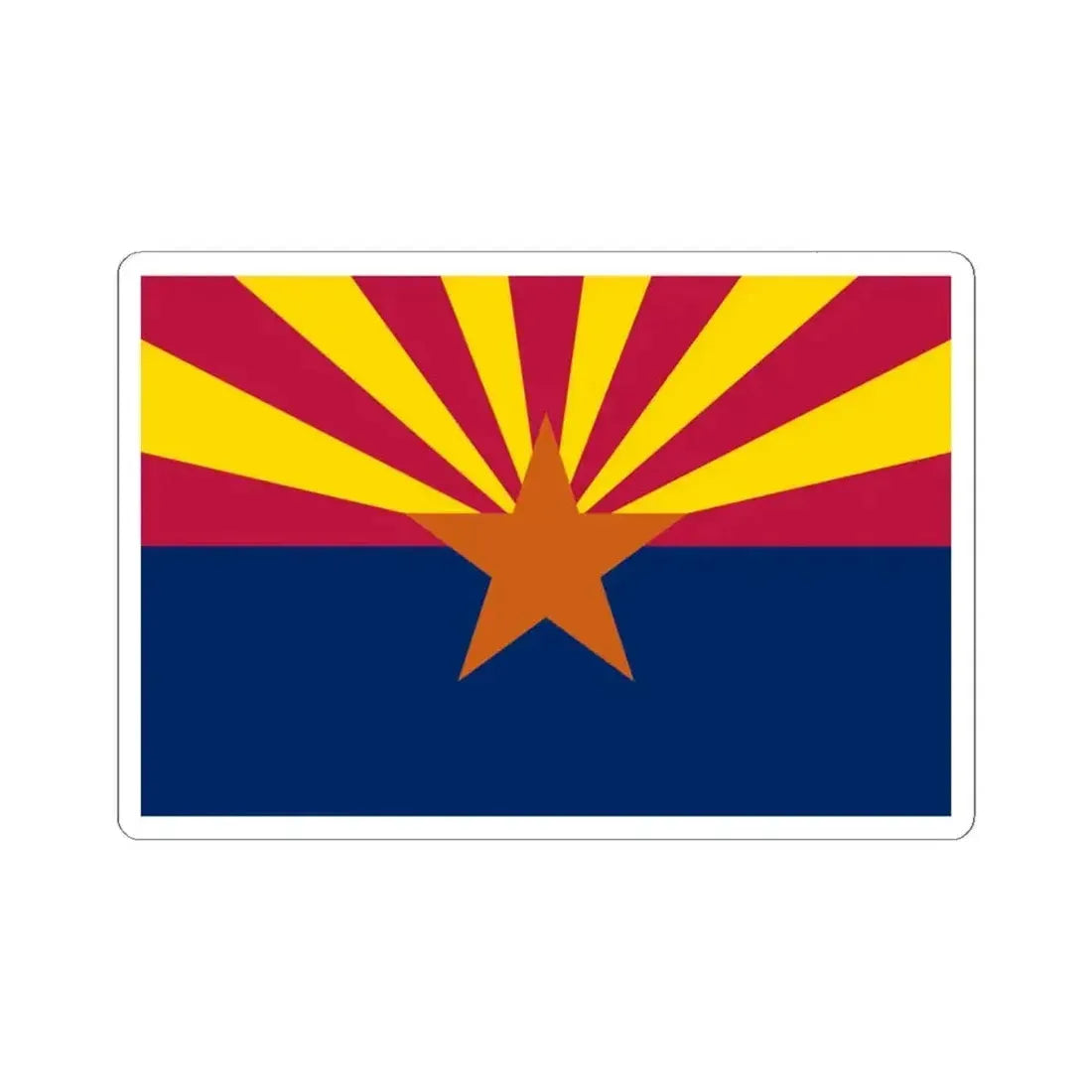 Flag of Arizona 3-2 (United States) STICKER Vinyl Kiss-Cut Decal 6 Inch White - The Sticker Space