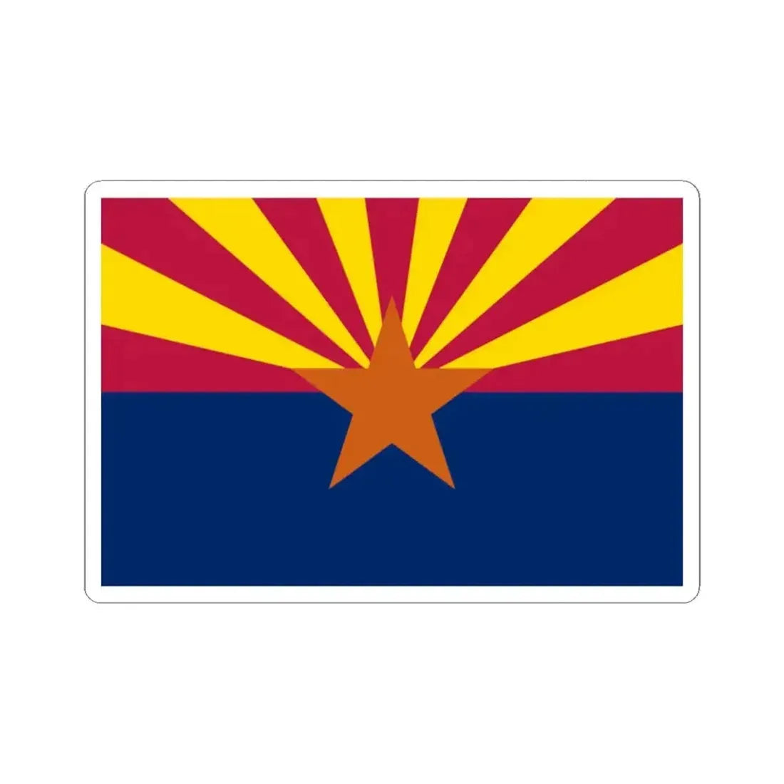 Flag of Arizona (United States) STICKER Vinyl Kiss-Cut Decal 2 Inch White - The Sticker Space