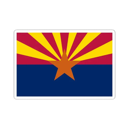 Flag of Arizona (United States) STICKER Vinyl Kiss-Cut Decal 4 Inch White - The Sticker Space