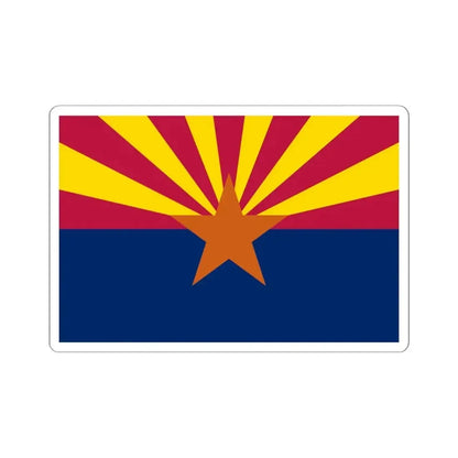 Flag of Arizona (United States) STICKER Vinyl Kiss-Cut Decal 6 Inch White - The Sticker Space
