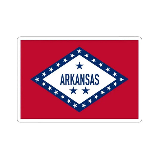 Flag of Arkansas 1913-1923 (United States) STICKER Vinyl Kiss-Cut Decal 2 Inch White - The Sticker Space