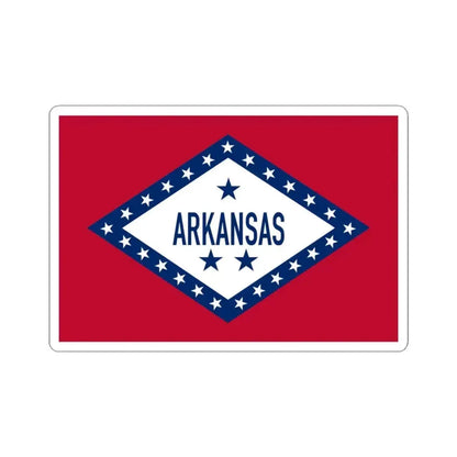 Flag of Arkansas 1913-1923 (United States) STICKER Vinyl Kiss-Cut Decal 3 Inch White - The Sticker Space