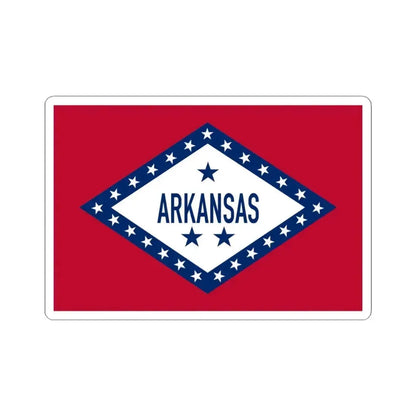 Flag of Arkansas 1913-1923 (United States) STICKER Vinyl Kiss-Cut Decal 4 Inch White - The Sticker Space