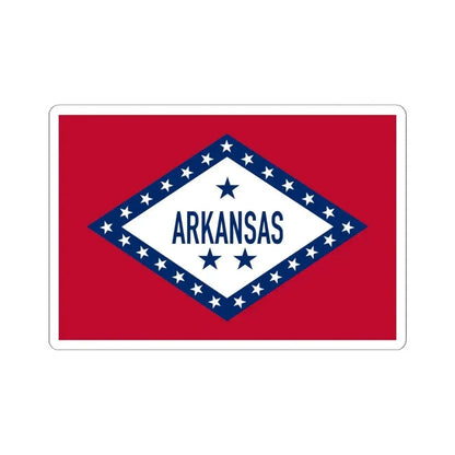 Flag of Arkansas 1913-1923 (United States) STICKER Vinyl Kiss-Cut Decal 6 Inch White - The Sticker Space