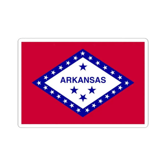 Flag of Arkansas 1924-2011 (United States) STICKER Vinyl Kiss-Cut Decal 2 Inch White - The Sticker Space