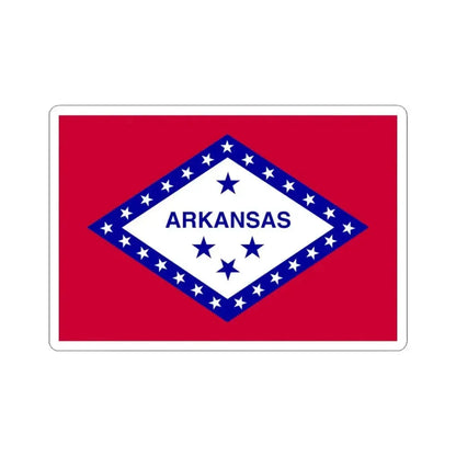 Flag of Arkansas 1924-2011 (United States) STICKER Vinyl Kiss-Cut Decal 3 Inch White - The Sticker Space