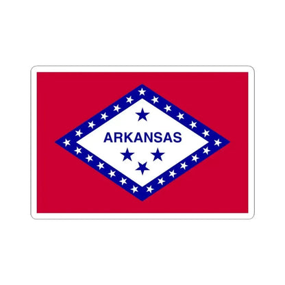 Flag of Arkansas 1924-2011 (United States) STICKER Vinyl Kiss-Cut Decal 4 Inch White - The Sticker Space