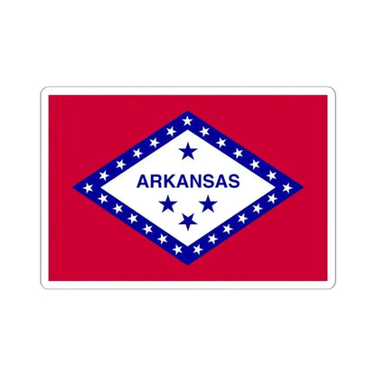 Flag of Arkansas 1924-2011 (United States) STICKER Vinyl Kiss-Cut Decal 6 Inch White - The Sticker Space