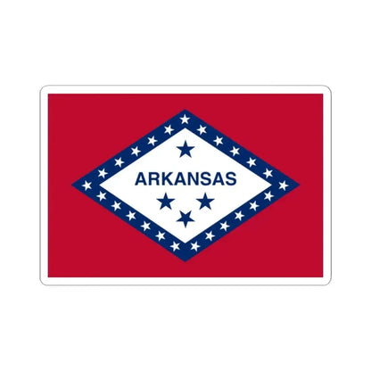 Flag of Arkansas 3-2 (United States) STICKER Vinyl Kiss-Cut Decal 2 Inch White - The Sticker Space