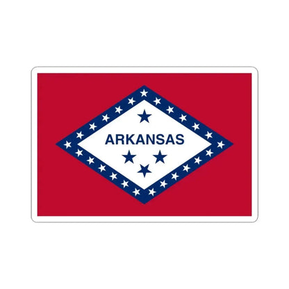 Flag of Arkansas 3-2 (United States) STICKER Vinyl Kiss-Cut Decal 3 Inch White - The Sticker Space
