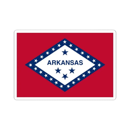 Flag of Arkansas (United States) STICKER Vinyl Kiss-Cut Decal 2 Inch White - The Sticker Space