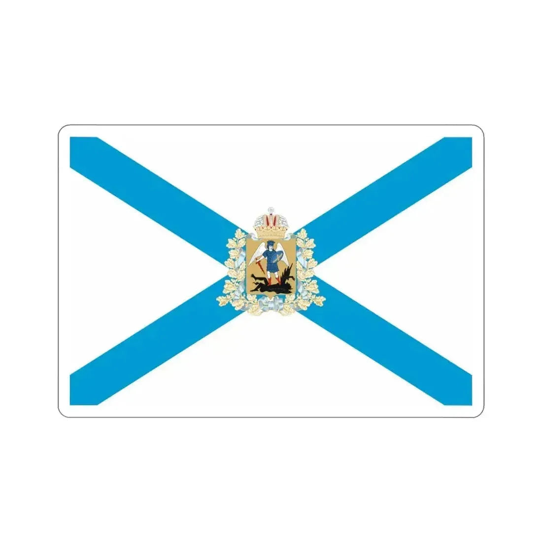 Flag of Arkhangelsk Oblast Russia STICKER Vinyl Die-Cut Decal 3 Inch - The Sticker Space